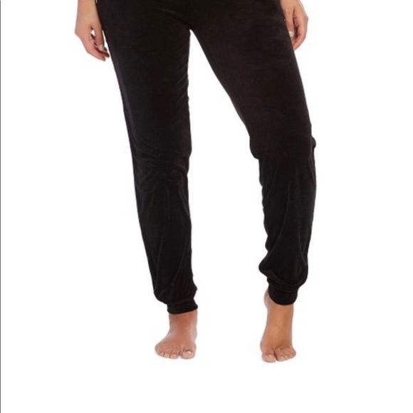 Black Velour Joggers - Picture 1 of 2